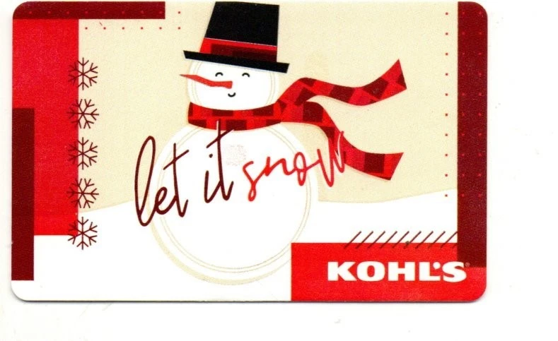 Kohl's Snowman Let It Snow Gift Card No $ Value Collectible Kohls - Image 1 of 1