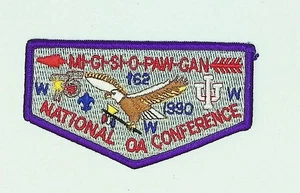 Migisi Opawgan Lodge 162 Detroit Area MI 1990 Conference Flap PPL Bdr (CB479) - Picture 1 of 2