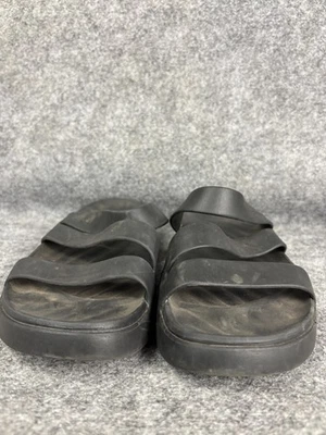 Crocs Sandalias Zapatos Mujer Talla 11 Negro Triple Correa Deslizable Cómodo Sin Cordones Foto 1 de 4