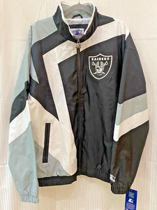 STARTER HOMAGE EXCULSIVE - Raiders Windbreaker Jacket SZ L - Picture 1 of 8