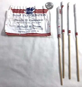 5 banderas raras 1957 segunda inauguración Dwight Eisenhower Richard Nixon SIN USAR - Imagen 1 de 8