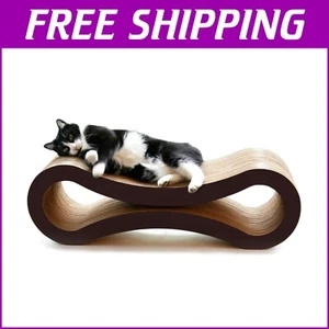 Reversible Cat Scratcher Lounge in Walnut Brown for Stylish Indoor Play - Picture 1 of 11