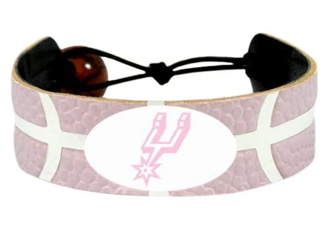 San Antonio Spurs Logo NBA Basketball Leather Pink Bracelet Cover