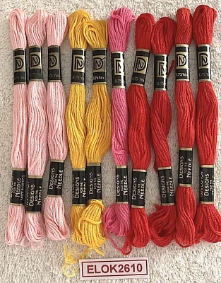 Designs for the Needle Embroidery Floss Cotton 10 Skeins 4 Assorted Colors  - Image 1 of 4