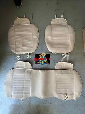 Conjunto de 3 capas de assento 2010-2012 Nissan Maxima couro marrom inferior - dianteiro e traseiro - Imagem 1 de 4