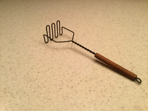 Miniature Wire Rug Beater Wall Decor Hanging Art Potato Masher Cover