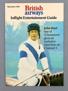 BRITISH AIRWAYS INFLIGHT ENTERTAINMENT GUIDE MAY - JUNE 1984 JOHN HURT BA IFE - Picture 1 of 6