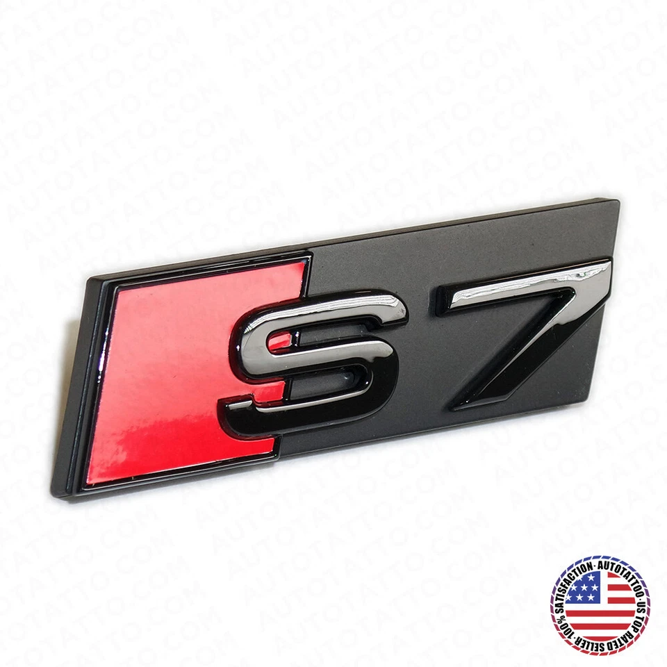 Audi S7 Front Grille Bumper Radiator Lettering Emblem Badge Logo Sport Black - Image 1 of 4