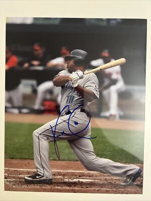 VERNON WELLS TORONTO BLUE JAYS SIGNED AUTOGRAPHED 8x10 PHOTO - Image 1 of 2