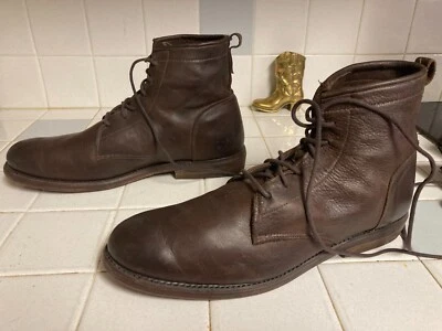 Bota de Trabajo Prisión Vintage Shoe Company Con Cordones, Cuero Marrón, 13 M, Hecha en EE. UU. Foto 1 de 4