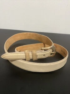 Justin Belt VTG Women’s 38” 110CM American Mountain ELK LEATHER Cream USA MADE - Picture 1 of 8