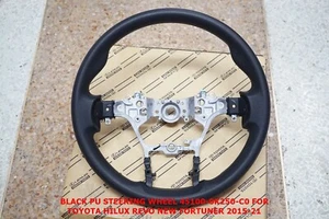 45100-0K250-C0 STEERING WHEEL BLACK PU FIT TOYOTA HILUX REVO FORTUNER 2015-20 - Bild 1 von 10