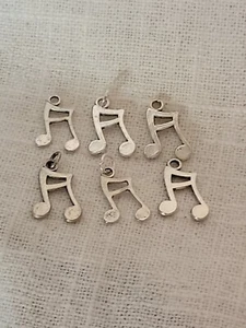 MUSIC NOTE CHARMS-6 PC - Picture 1 of 1