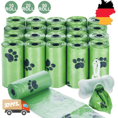 150-750Stck Umweltfreundliche Gassi Beutel Hundekotbeutel Hundetüten mit Spender - Bild 1 von 4