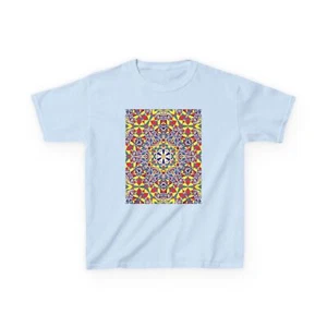 Kids Colorful Kaleidoscope Tee | Fun Kids T-Shirt, Vibrant Cotton Top, [...] - Picture 1 of 73