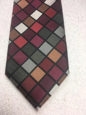 CORBATA HOMBRE COVINGTON BORGOÑA ROJO MARRÓN GRIS COBRE 3,5 X 57 Foto 1 de 4