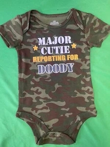 USA Army Major Cutie Camo Bodysuit/Vest 12 months - Picture 1 of 3