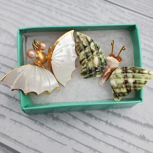 Vintage Schmetterling Brosche Steine Lot 2 - Bild 1 von 7
