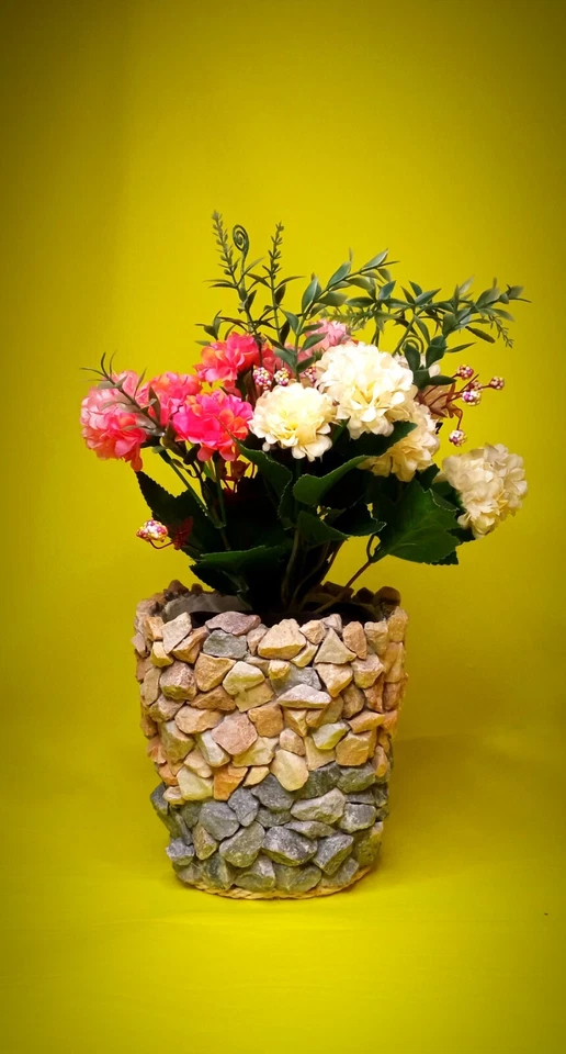 Maceta de piedra exclusiva hecha a mano para plantas maceta florero  Foto 1 de 4