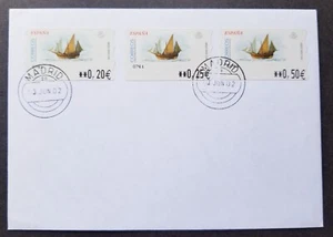 [SJ] Spain ESPANA Sailing Ship 2002 Transport ATM (Frama Label Machine stamp FDC - Picture 1 of 5