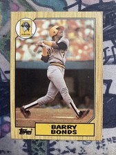 1987 Topps Barry Bonds #320 Rookie Pittsburgh Pirates ERROR Card (1)