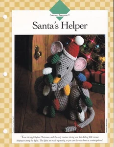SANTA'S HELPER Mouse Christmas Lights Pattern Vanna's Afghan Crochet Club - Picture 1 of 1