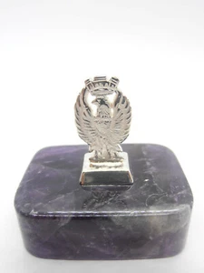 Aquila della Polizia in Argento 925 su Ametista - fermacarte - soprammobile - - Picture 1 of 5
