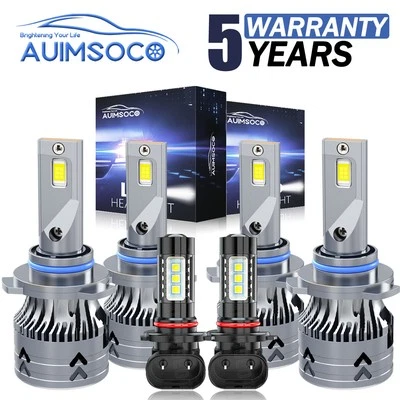 Faros LED de haz alto bajo antiniebla para GMC Sierra 1500 3500 2003 2004 2005 2006 Foto 1 de 4