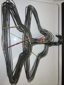 50 Heavy Duty Metal Wire Hangers 16" Strong, Silver Clothes Hangers  - Picture 1 of 2