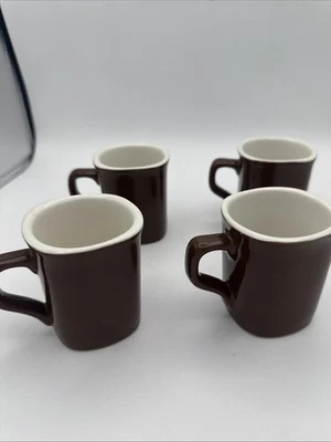 4 Crate & Barrel demitasse chocolate Brown Expresso Mugs 4oz  w/ Tags - Image 1 of 4