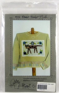 HEART TO HAND 2000 UNCUT Flower Power Sweatshirt Applique #174 - Picture 1 of 2