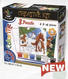 DT68347-CM-01 - *D-Toys - Color Me -3 Puzzle - (6-9-16 Pcs) - Animals 1 - Picture 1 of 1