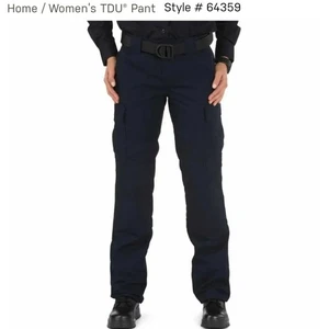 5.11 Tactical Navy Blue Cargo Womens Ripstop TDU Pants Reg 18 Relaxed Fit NWT - Picture 1 of 16