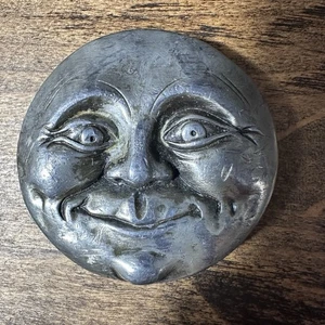 Vtg Belt Buckle Bergamot Brass Works Retro 1976 The Man N The Moon USA Made - Picture 1 of 6