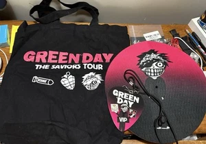 Green Day The Saviors Tour Black Cotton Tote Bag Turntable Mat And vip Laminate - Picture 1 of 1