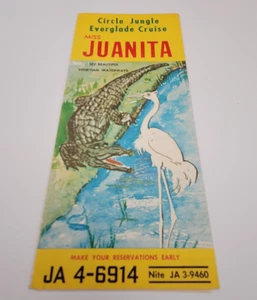 Miss Juanita Circle Jungle Everglade Cruise Florida Advertising Brochure Flyer - Picture 1 of 3