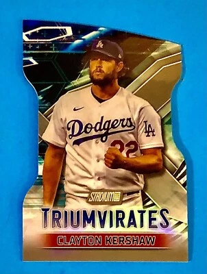 2023 Topps Stadium Club Triumvirates Die-Cut Clayton Kershaw T-24 L.A. Dodgers - Image 1 of 3