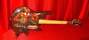 STAN LEE SIGNED SPIDER-MAN MARVEL PEAVEY ROCKMASTER GUITAR HOLOGRAM COA NEW - Picture 1 of 8