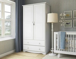 100% Solid Wood Smart Wardrobe/Armoire/Closet by Palace Imports - Picture 1 of 24