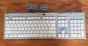 Vintage HP 5137 Gray PS/2 Keyboard #5188-0992 - Picture 1 of 8