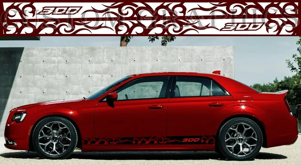 Pegatinas de vinilo de calidad premium compatibles con calcomanías de diseño único Chrysler 300 Foto 1 de 4