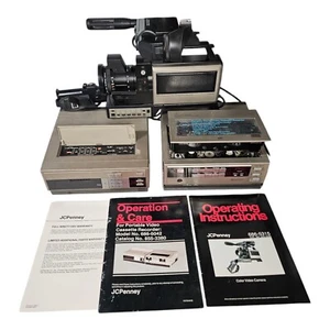 Vintage JC Penney 686-5042 Portable Cassette Recorder & Tuner 5315 Video Camera - Picture 1 of 20