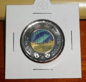 Canada 2017 BU Toonie $2 Two Dollar Off-Center Paint Error Dance of the Spirits - Picture 1 of 3