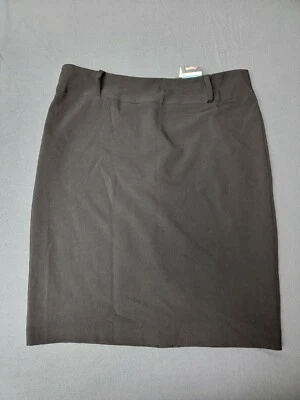 NUEVO CON ETIQUETAS ~COVINGTON Mujer 14 Negro Hasta la Rodilla Falda Lápiz Forrada Frente Plano Foto 1 de 4