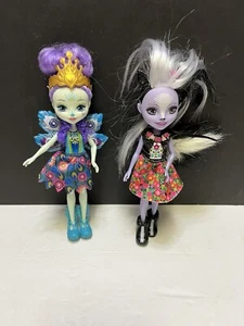 Lot Of 2 Enchantimals Dolls Sage Skunk & Patter Peacock - Picture 1 of 2
