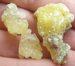 Yellow Brucite Crystal Mineral Specimens Rough Pieces Natural 8.1 Gram Pakistan - Picture 1 of 13