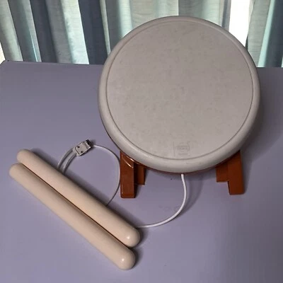 Genuine Taiko No Tatsujin Drum Set with Stand And Sticks For Nintendo Wii NC-110 - Image 1 of 4