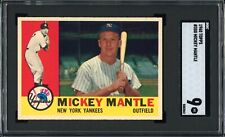 Mickey Mantle 1960 Topps Baseball Card #350 SGC 9  Very "High-End Dead Centered*