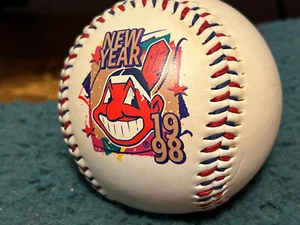 Cleveland Indians Chief Wahoo 1998 Baseball Fotoball Neujahr - Bild 1 von 7