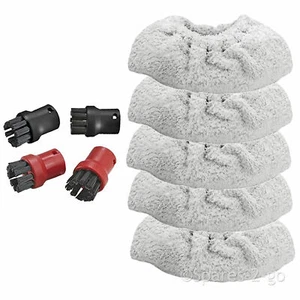 Bürstendüsenwerkzeuge + Frottetuchabdeckungen für KARCHER Dampfreiniger SC1.020 SC1020 - Bild 1 von 3